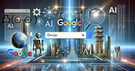 Google AI-driven SEO landscape with ranking signals and digital elements