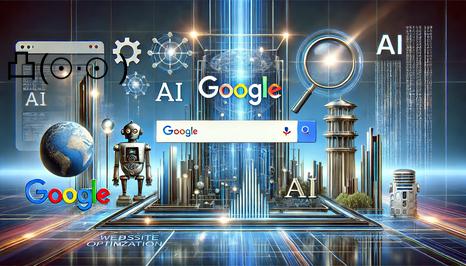 Google AI-driven SEO landscape with ranking signals and digital elements