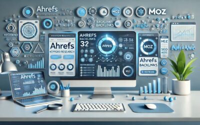 Side-by-side comparison of Ahrefs and Moz interfaces for SEO analysis
