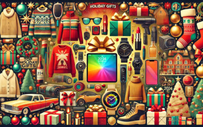 A collage of trending holiday gifts from Google's Holiday 100 list for 2024.