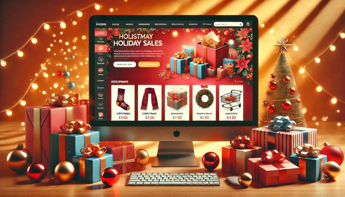 Festive e-commerce website optimized for holiday shopping.