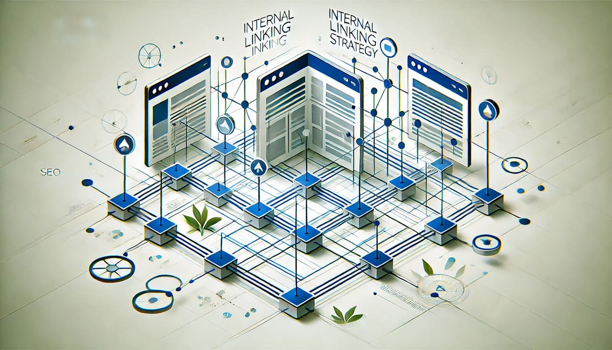 Diagram of internal links connecting web pages for SEO