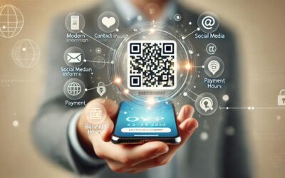 QR Digital Business Card displaying contact and social media options