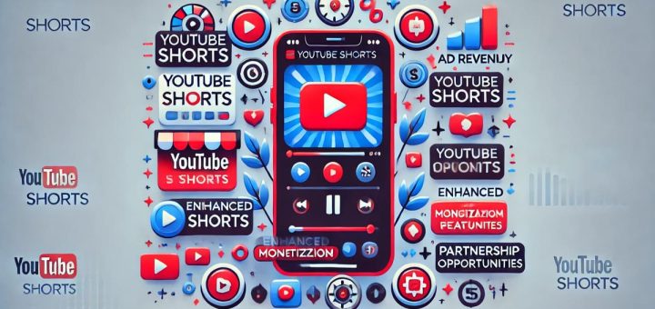 Illustration depicting YouTube's new ad formats and creator partnerships for Shorts monetization.