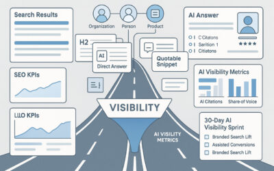 An iceberg metaphor for search optimization, where the visible tip represents traditional
